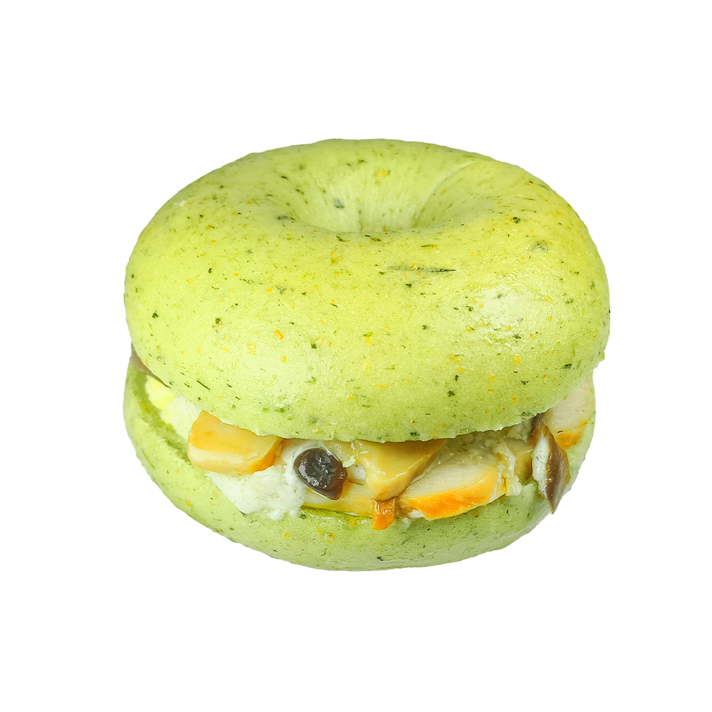 Spinach Chicken Mushroom Bagel