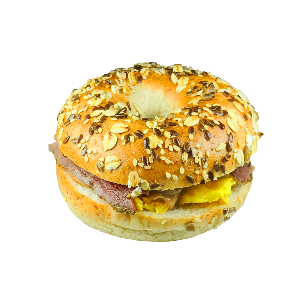 Sauerkraut Slow-Roasted Beef Cheese Bagel
