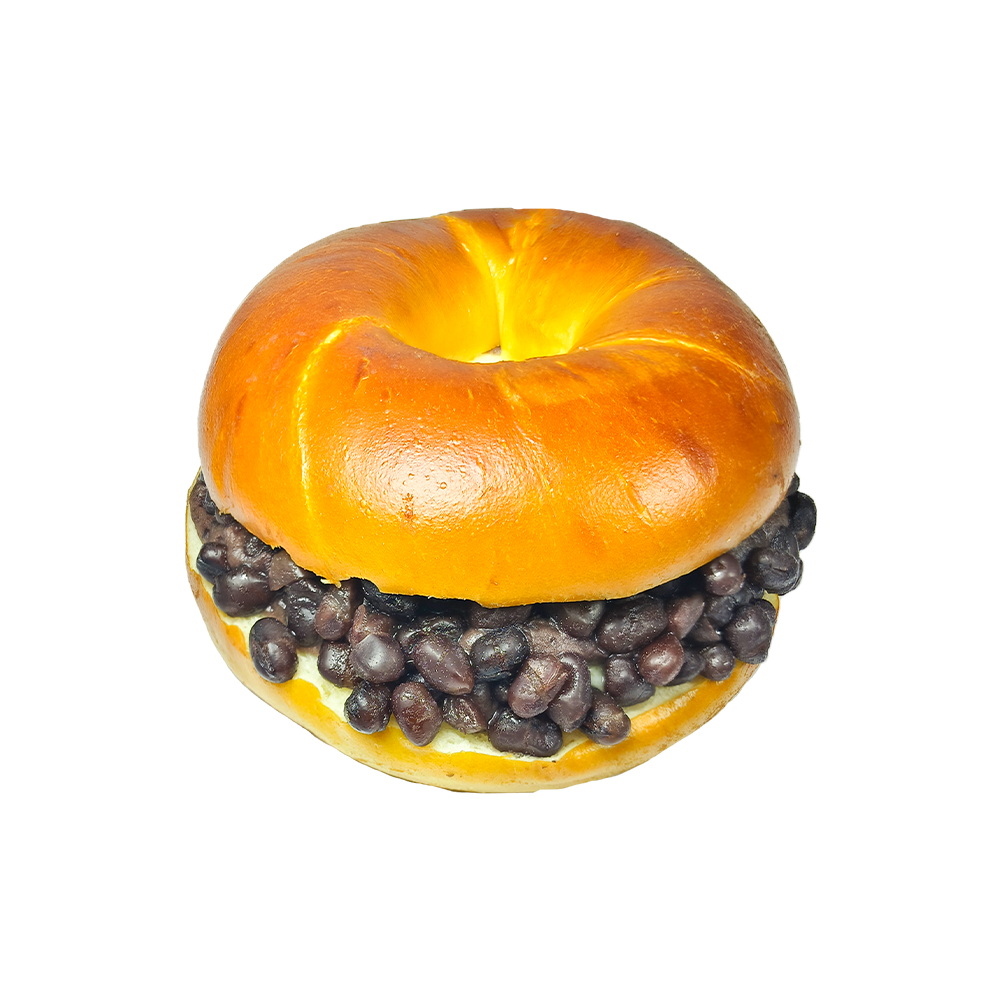 Pretzel Red Bean Cream Cheese Bagel