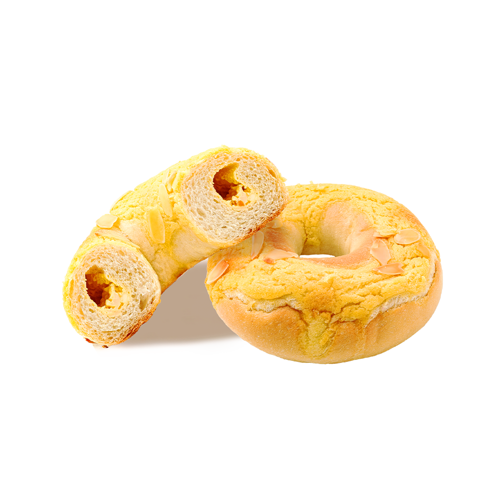 Toasted Almond Mango-Coconut Bagel