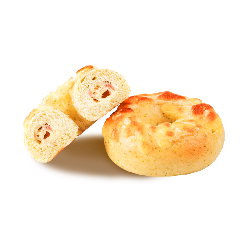 Golden And Crispy Potato Bacon Bagel